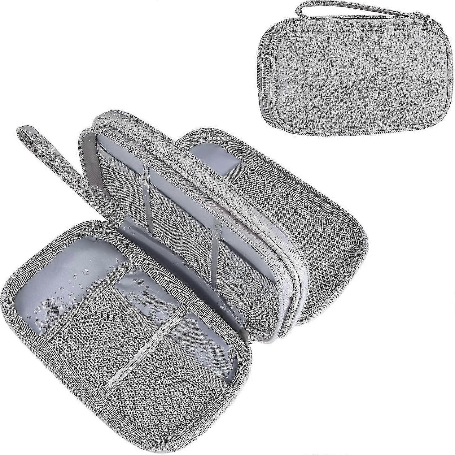 حقيبة تخزين الكابلات الالكترونيات الصغيرة الحقيبة الملحقات للماء المنظم حقيبة ل USB محركات أقراص فلاش شواحن محركات الأقراص الصلبة بطاقات SD رمادي