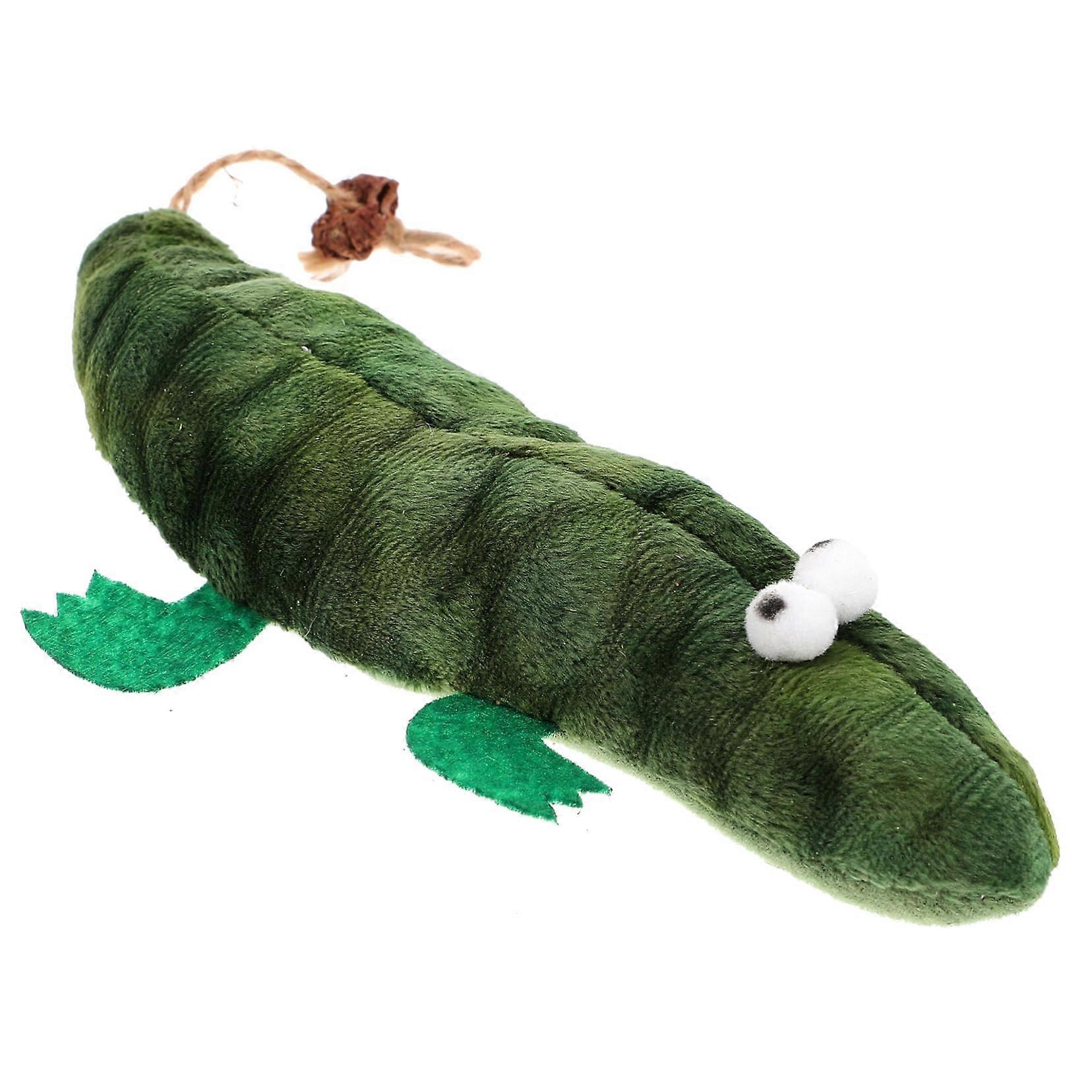 Cat Toy Catnip Filled Plush Alligator Teething Chew For Dental Health In Cats
