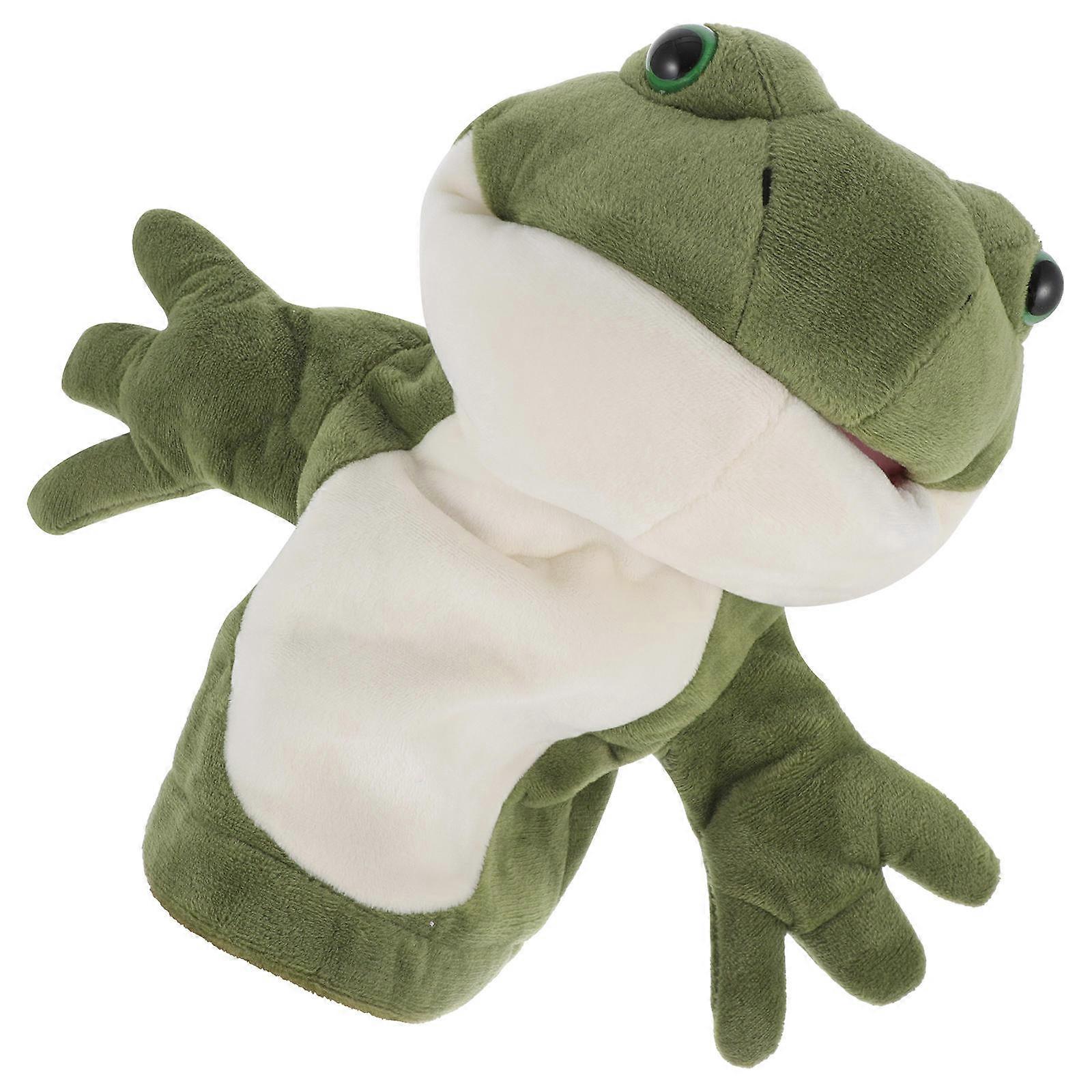 Frogs Hand Puppet Plush Animal Hand Puppet 1Pcs for Decoration