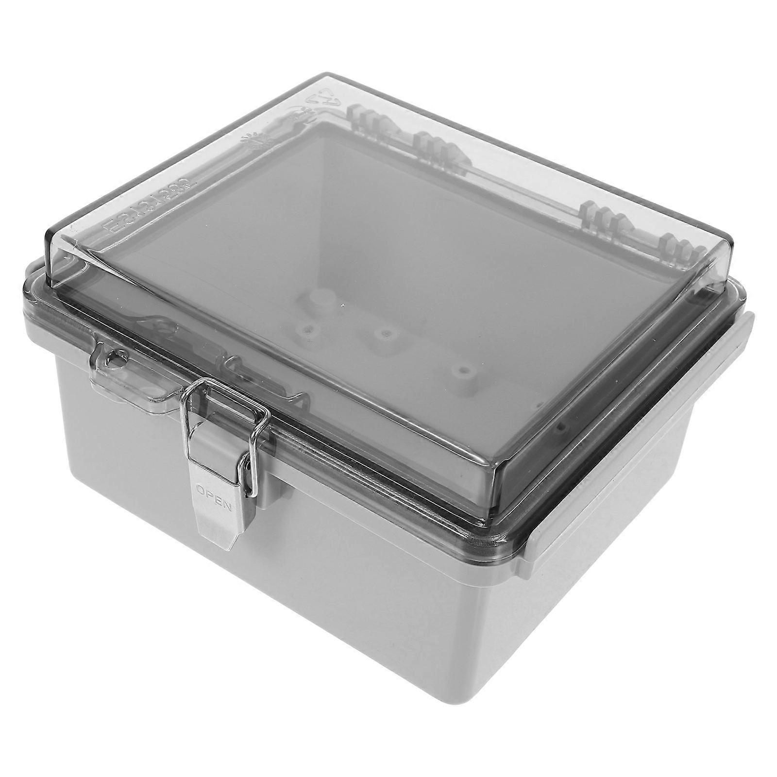Weatherproof Outdoor Junction Box with Clear Lid ABS Plastic Electrical Enclosure for Cord Protection in Landscape Lighting, Pool Pumps, and Power