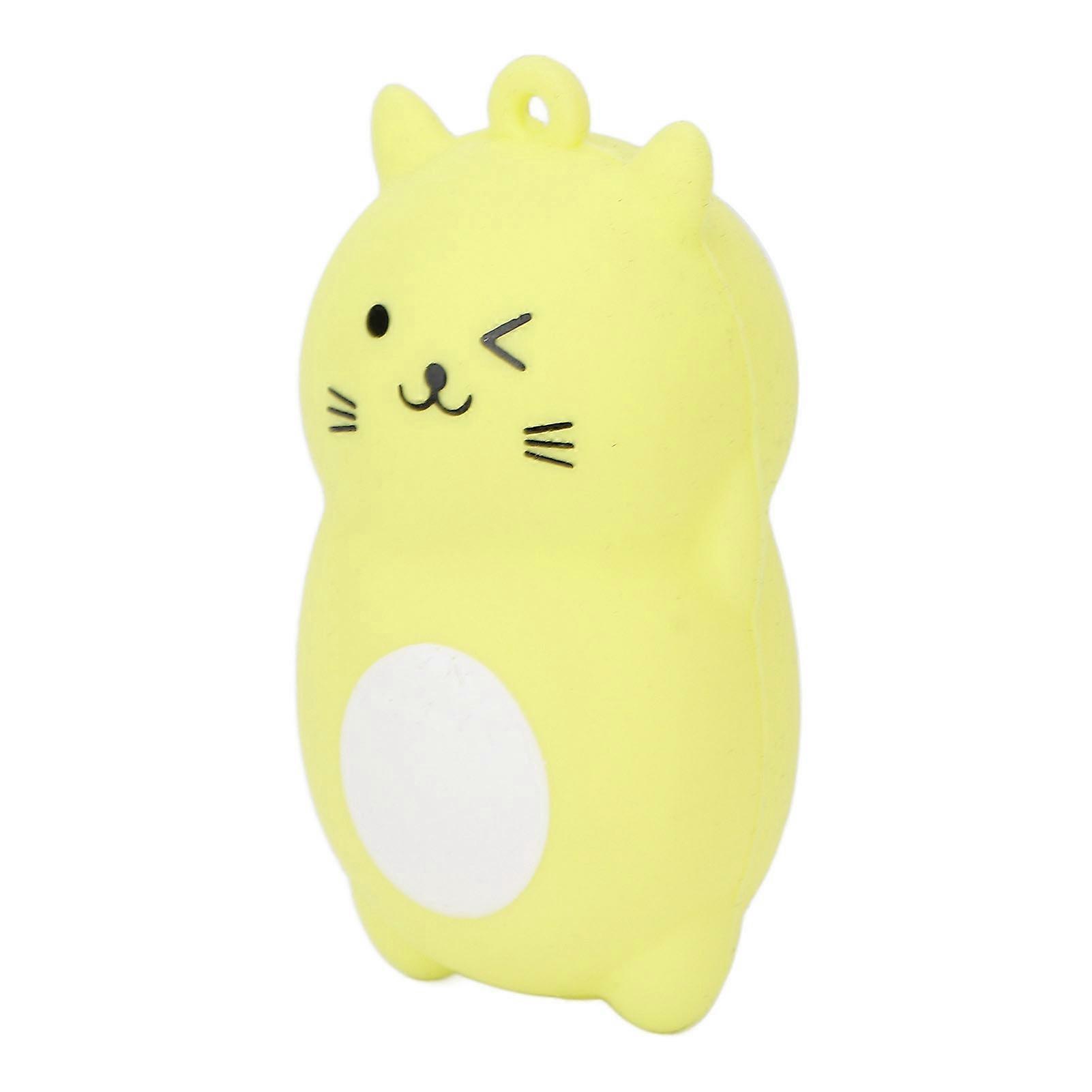 Handheld Silicone Hand Warmer Shell Portable Cute Cartoon Cat Styling for Winter Indoor OutdoorYellow