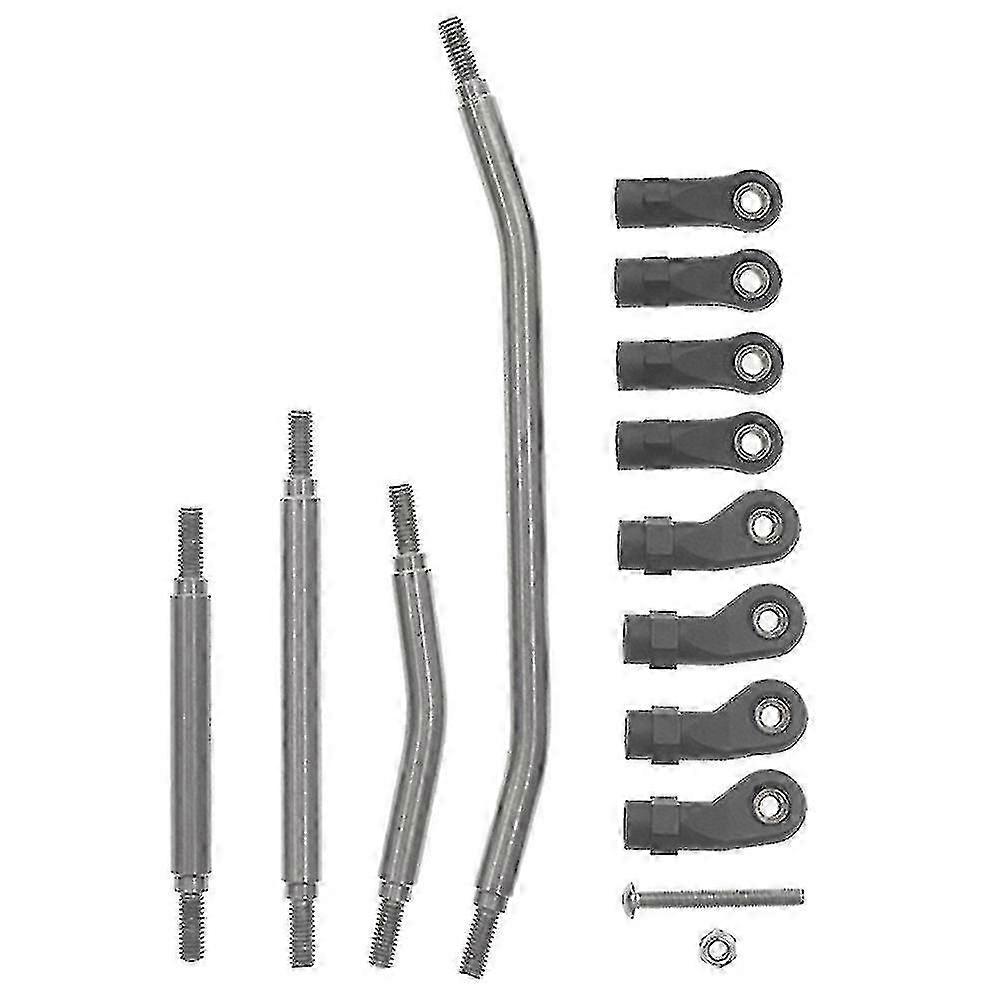Stainless Steel Steering Link Rod Linkage Kit for Redcat Gen8 1/10 RC Crawler Car - Performance Upgrade Parts