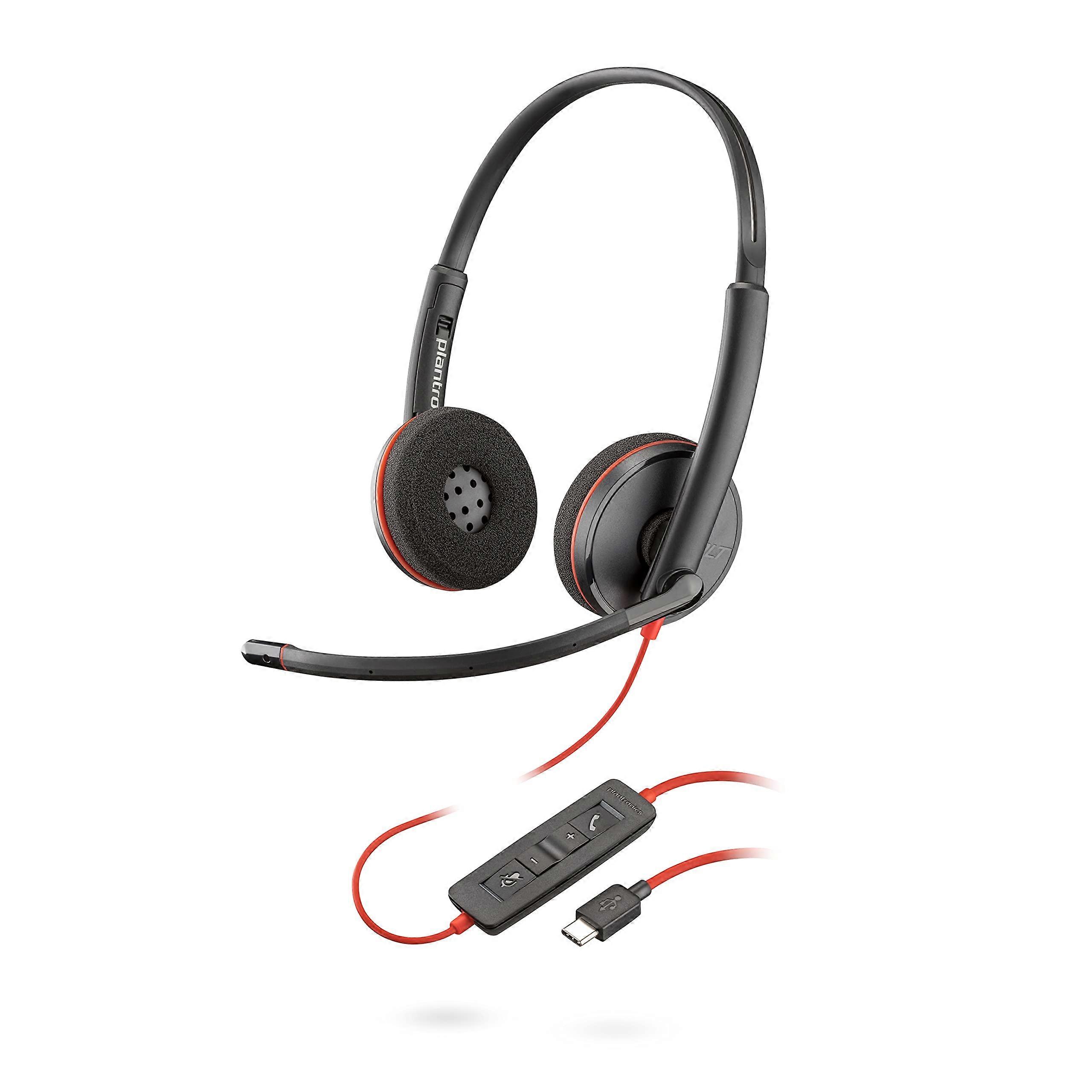 Plantronics Blackwire C3210 Headset with Noise Cancelling Soundguard and Flexible Microphone Arm, Black Stereo