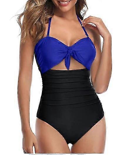 נשים נשים סקסי חתיכה אחת בגדי ים מותן גבוה קשר עניבה קדמי בגד ים