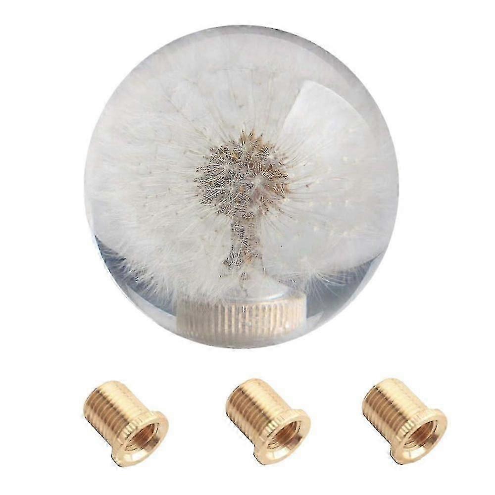 Manual Gear Shift Knob Crystal Ball with Real Dandelions Flowers Car Shift Knobs Gear Shifter Knob
