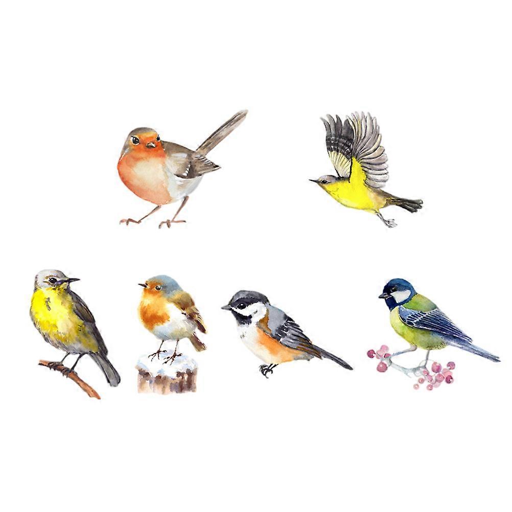 6pcs Removable Hummingbird Window Stickers Collision Decals For Glass Self Adhesive Clings For Windows Walls And Smooth Surfaces Bird Strike