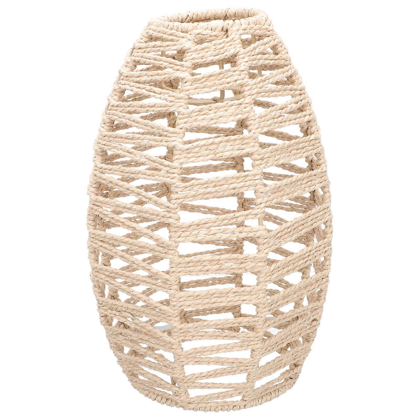 Khaki Paper Rope Lampshade for Home Create Warm Atmosphere with Durable Material and Stylish