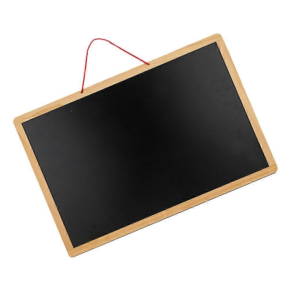 Double Sided Chalkboard Whiteboard Practical Wooden Writing Board For Home Decoration Size 11.8X7.9X0.8In Hanging Board 1Set