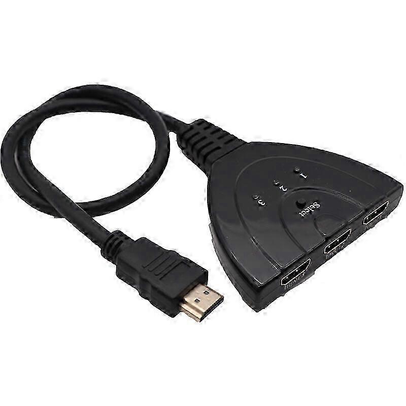 HDMI Audio Converter 1080P Video Switch Switch HDMI Split Signal Adapter Conversion Cable 3 in 1 Output(45cm) SZRH A-J