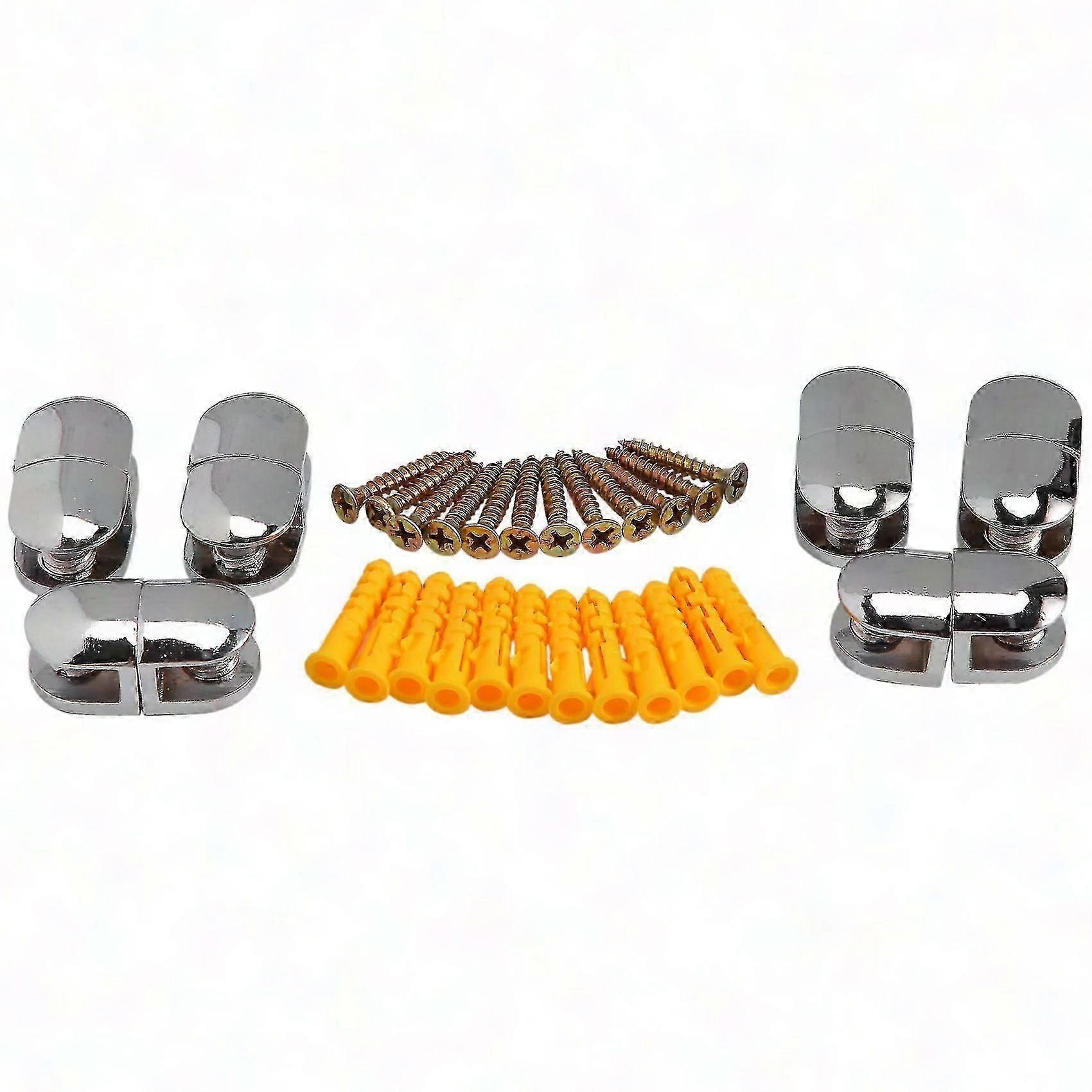 Zinklegeringsglasclips til hyldebeslag