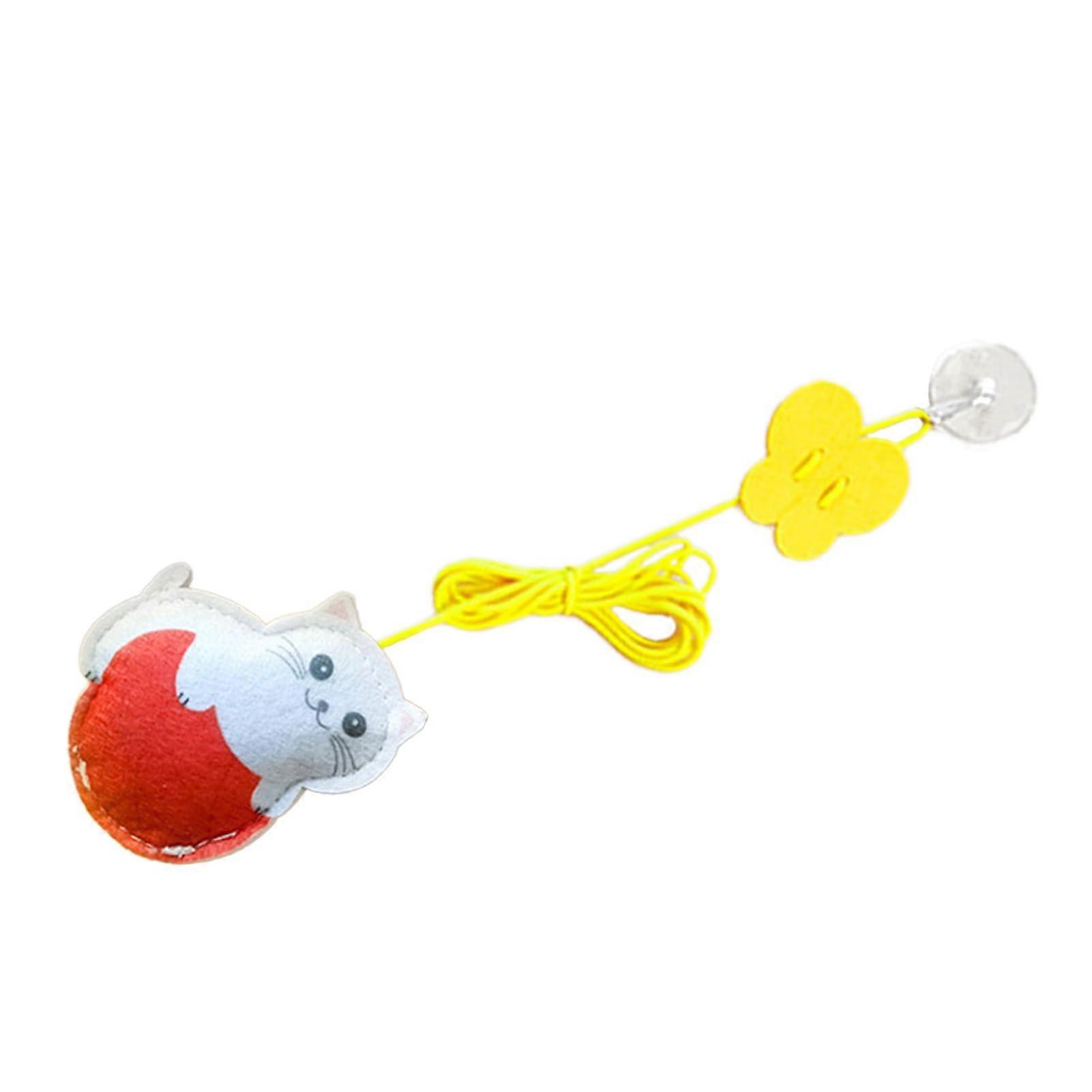 Cat Toy For Door Frame, Elastic Rope, Adjustable 1.8m, Indoor Interactive Door Cat Toy With Felt Kittens