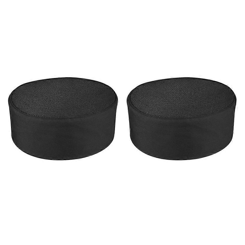 Chef Caps Black Cotton Chef Hat for Wearing Use 2Pcs Adjustable Headgear