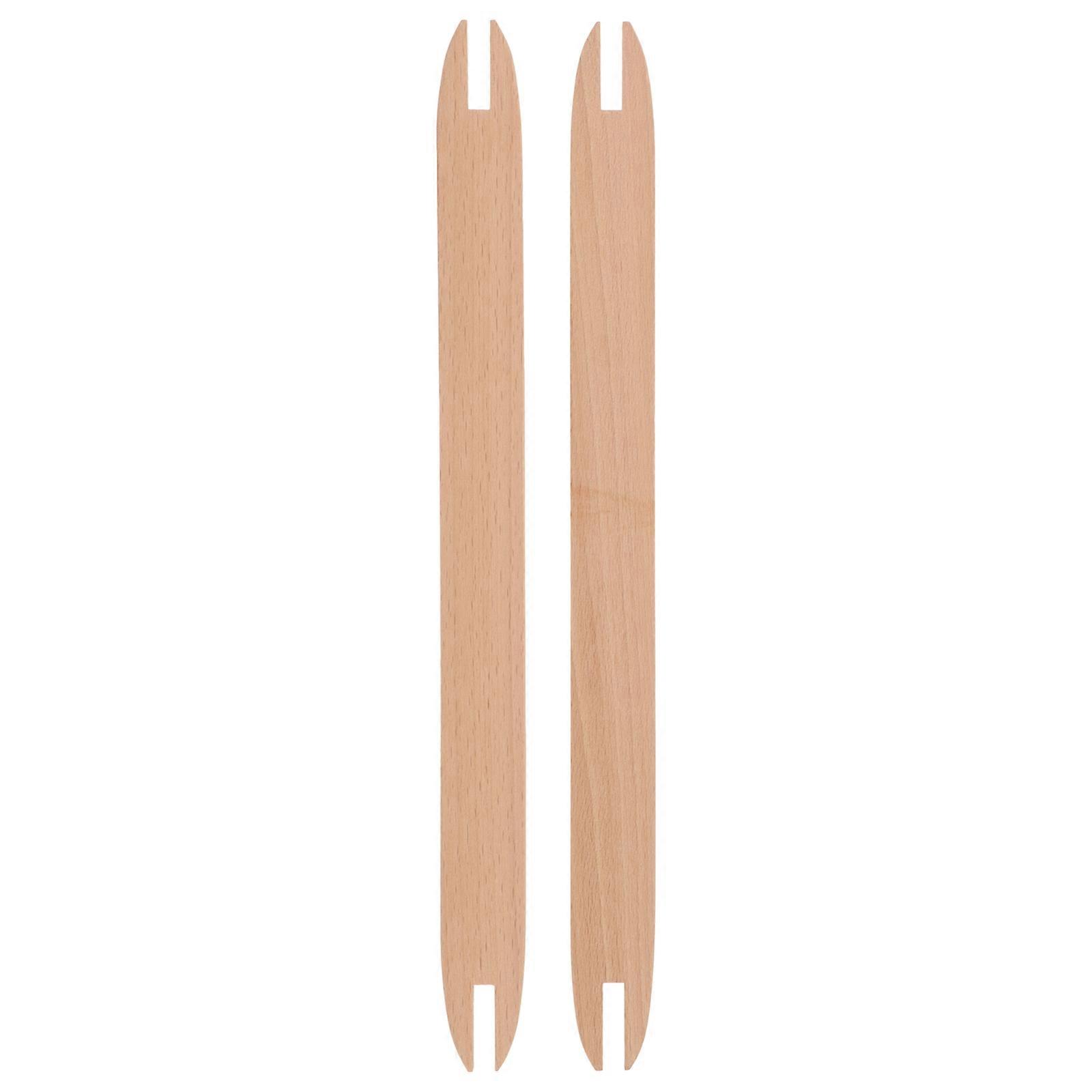 DIY Wooden Shuttles Weaving Sticks for Sweater Knitting Tools Sewing Accessories 2pcs