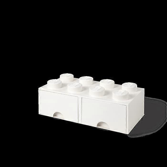 Storage box - LEGO - Brick 8 - 2 drawers - Stackable - White