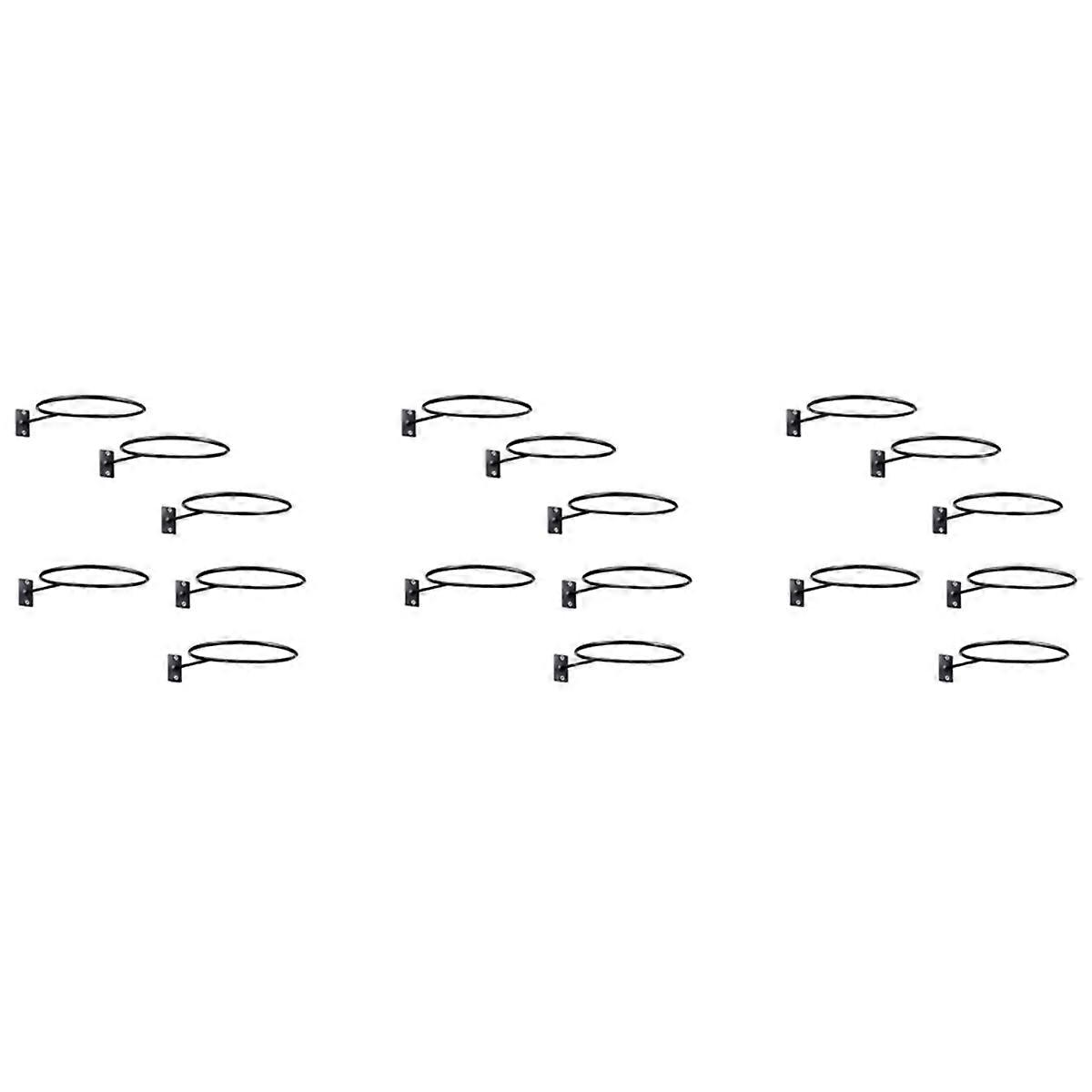 18 Pack Wall Mount Ball Display Ball Storage Ball Rack Ball Holder for Basketball Football Volleybal