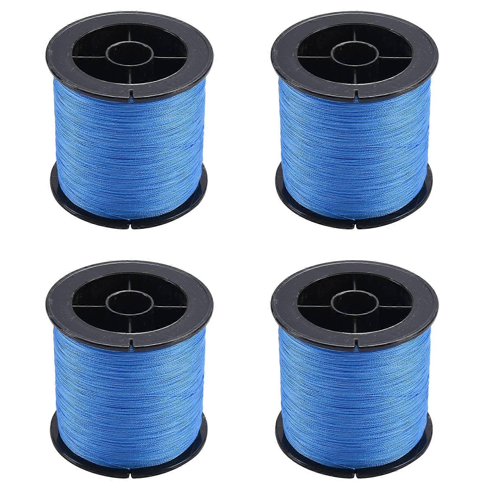 4X 500 M 30 LB 0.26mm Fishing Line Strength PE Braided 4 Strands Blue
