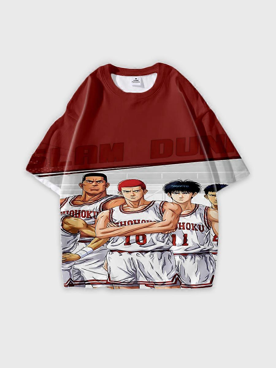 T-shirt round neck Role Pattern loose short sleeve C42