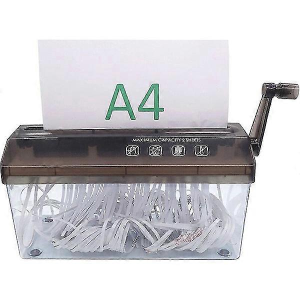 A4 Shredder, Manual Paper Shredder for Office, School, Home, Portable Document Shredder for Paper and Documents