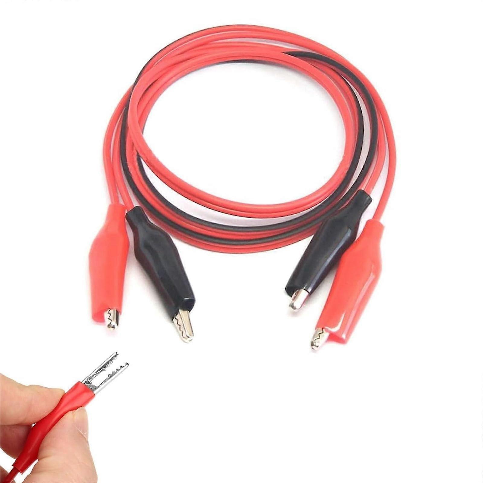 Crocodile clips electrical – 4 pieces doubleended test leads for easy circuit connections