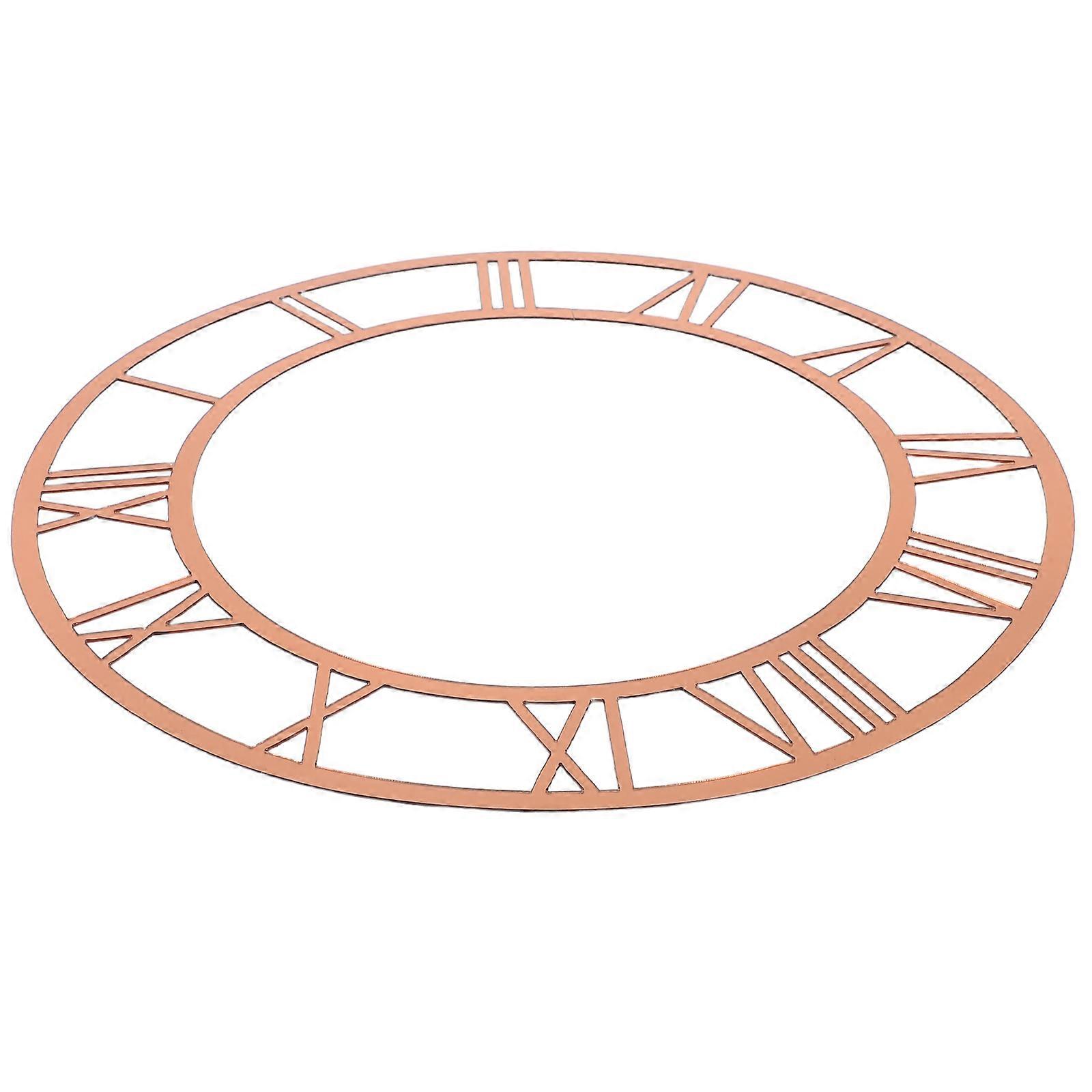 Mirror Decoration Wall Clock Roman Numerals DIY Projects 25.00X25.00X0.20CM Easy Installation 1Set