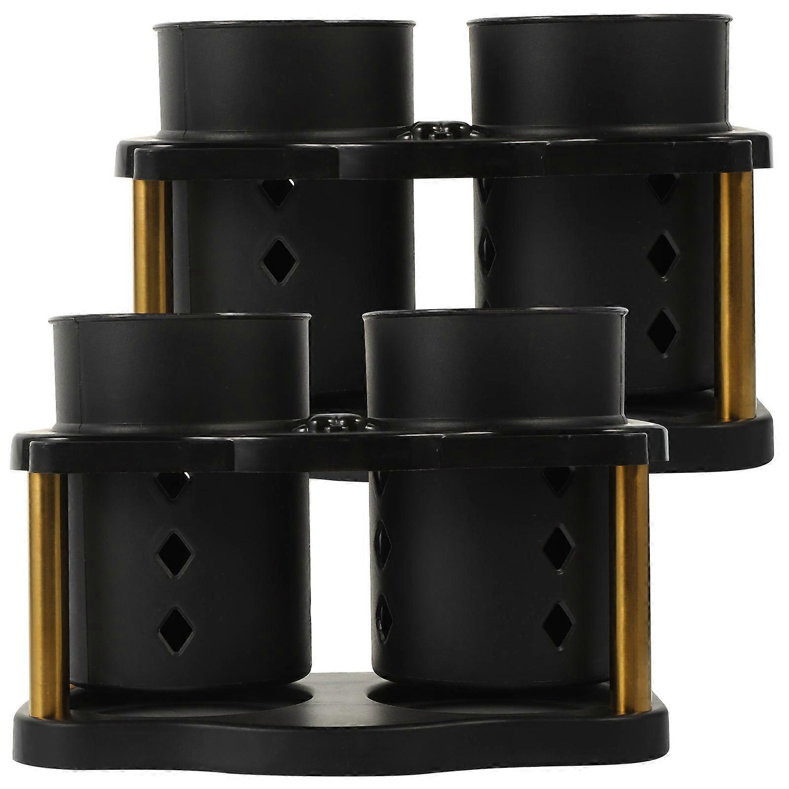 Utensil Holder For Kitchen Convenient Cutlery Holder With Drainage Function PP Material 2Pcs