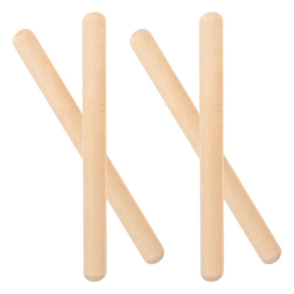 Wooden Rhythm Sticks Set – 4pcs Creative Musical Percussion Instruments for Safe Indoor Play, Birthday Gifts & Imagination Development