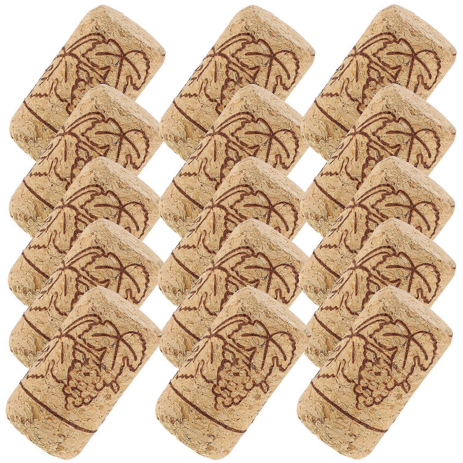 Wood Stoppers for Glass Bottles Reusable Brown Corks for Crafting and Decorative Use 25pcs