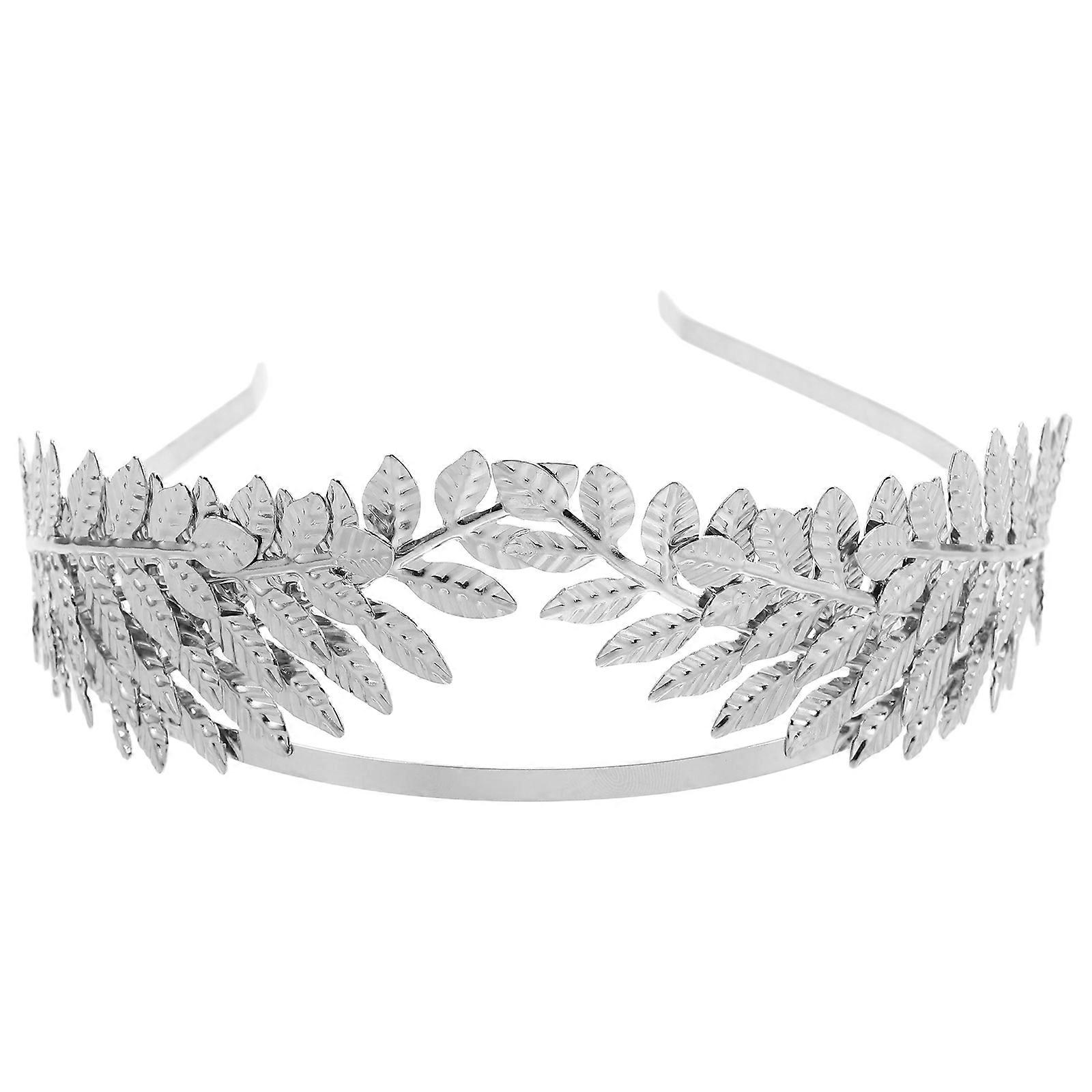 Wedding Headbands For Bride Baroque Style Leaf Motif Comfortable Alloy Material 1Pack
