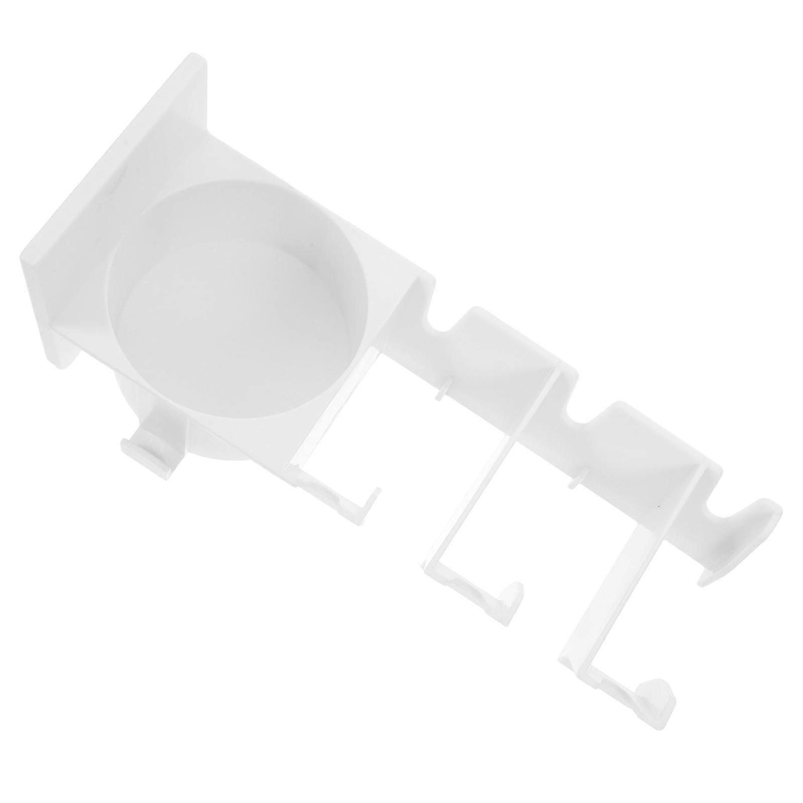 White Plastic Wall Hanging Rack for Sports Equipment like Tennis Racket Storage No Drill Home Use
