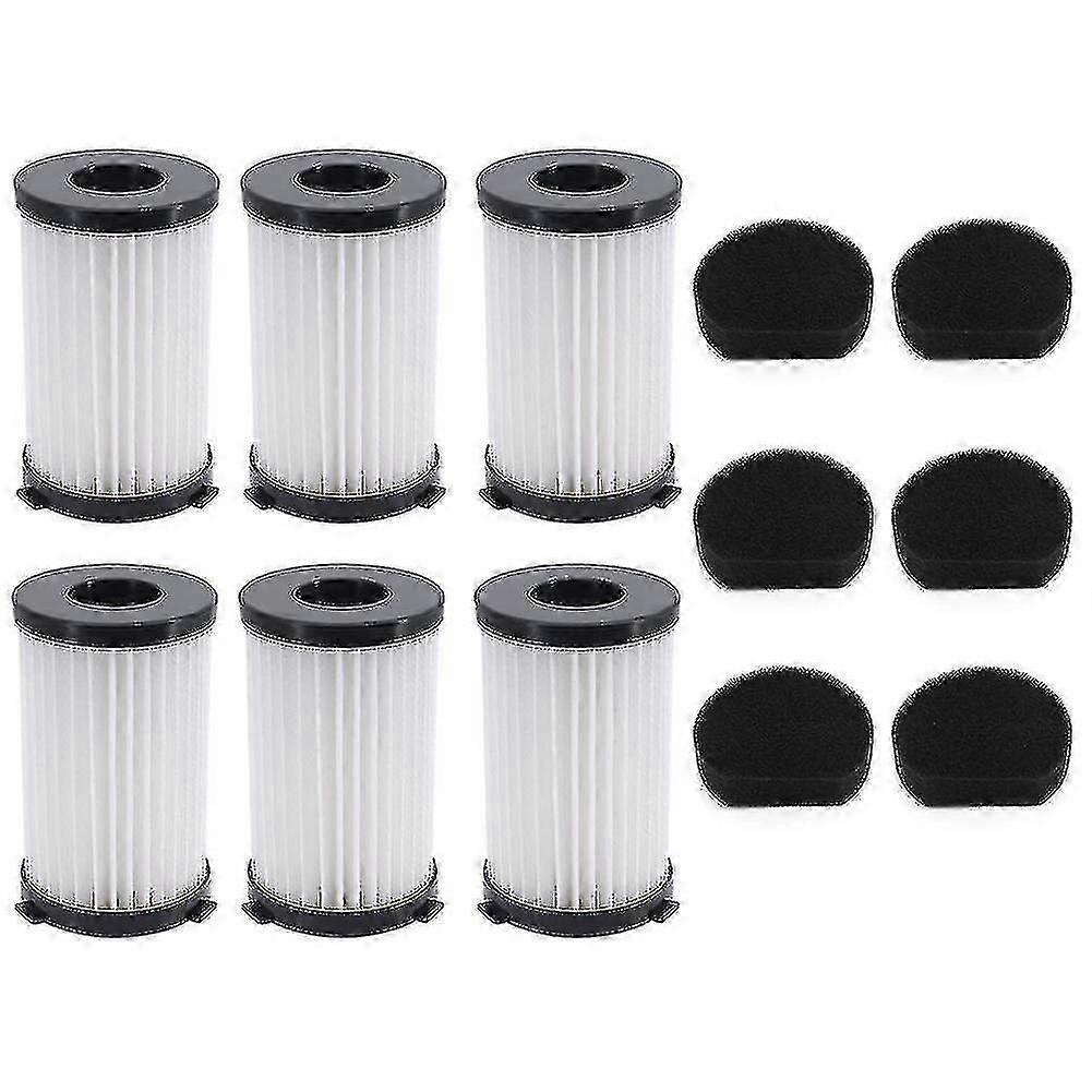 Part Filter For Moosoo D600 D601 6 Hepa Filters + 6 Sponge Filters