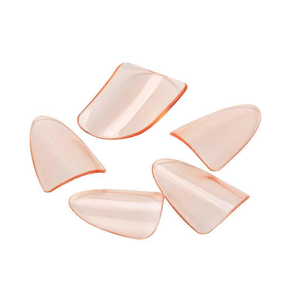 String Instrument Parts Pipa Fake Nails For Adults Orange 2.19X1.51X0.2CM Easy to Clean 5Pcs