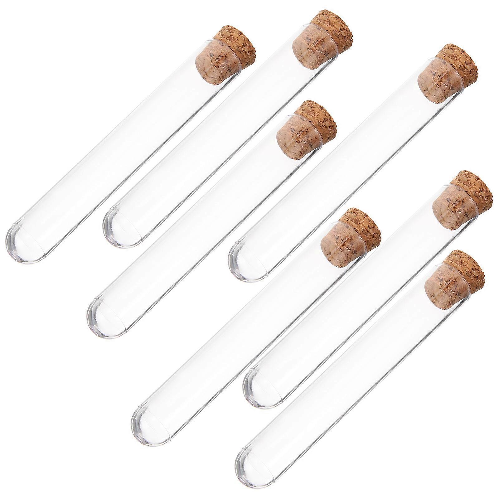 Test Tubes With Stoppers Sealed Plastic Storage For Scientific Experiments Compact And Simple Design 30Pcs