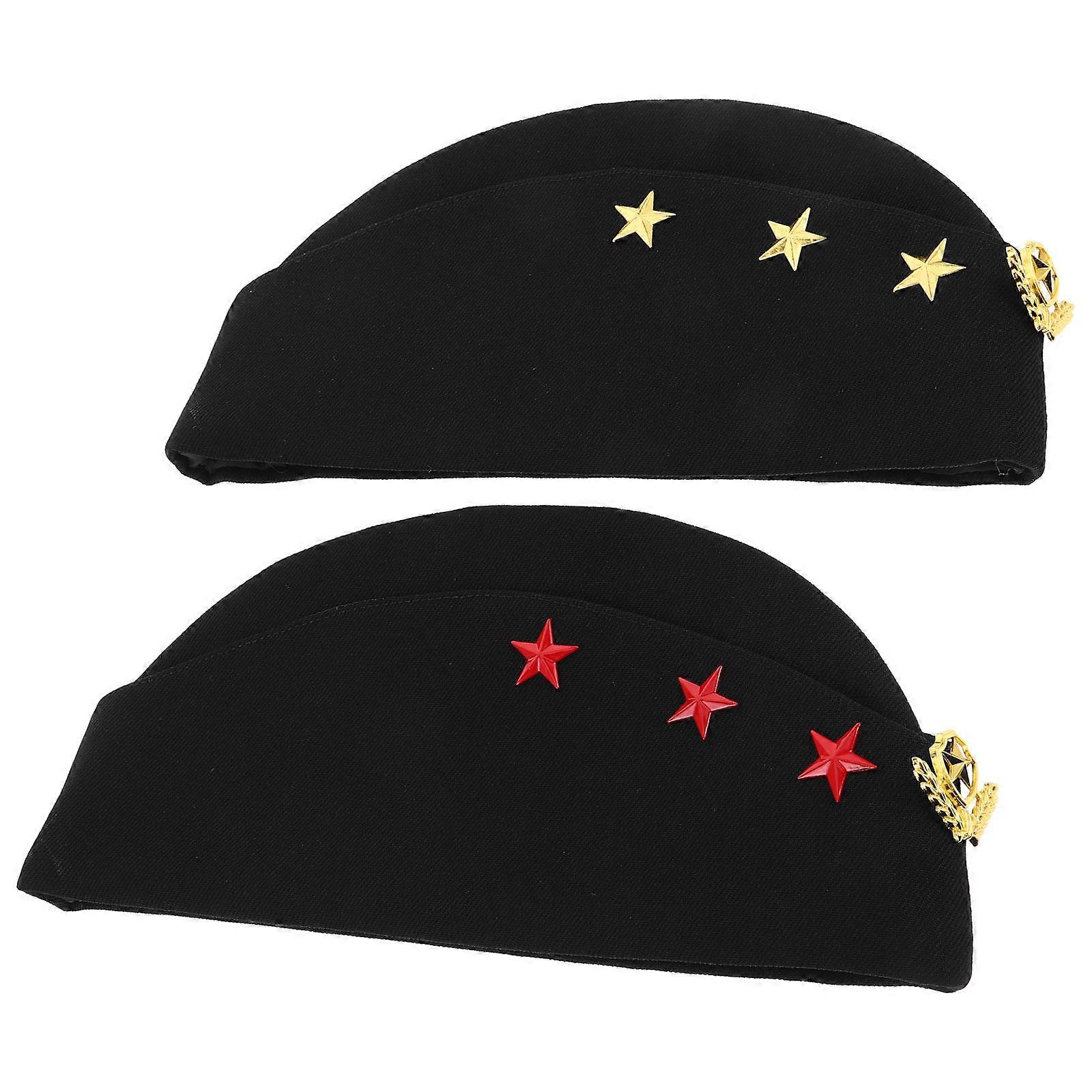 Sailor Dance Boat Caps Nautical Russian Military Style Beret Hats for Stage Performance Breathable Durable Fabric Elegant Stewardess Costume