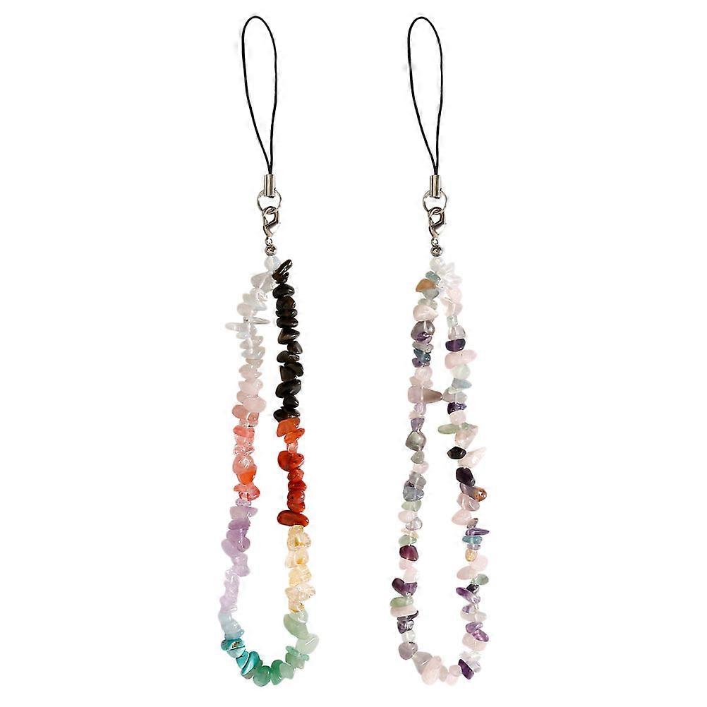 Cute Phone Charm Strap Detachable Anti-Skid Lanyard For Wrist Wear Assorted Color 2Pcs