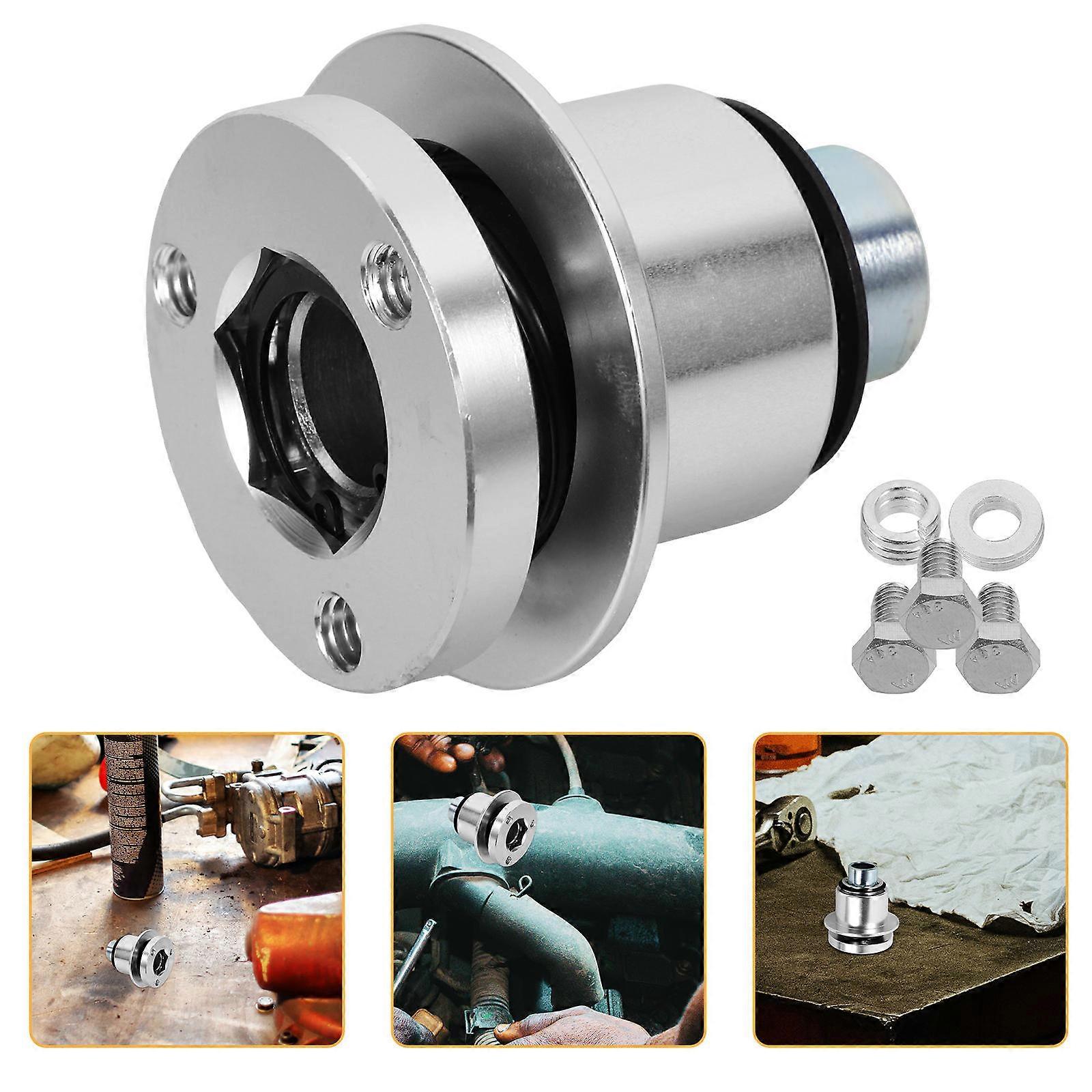 Quick Release Steering Wheel Hub 3-Hole Modification Tool For DIY Modifiers 7.00X6.50X6.50CM Silver Durable Construction 1Pcs