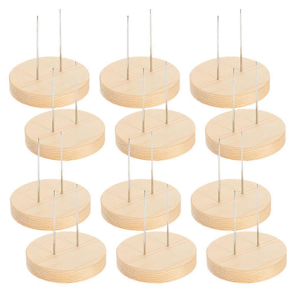 Crochet Doll Display Stand Wooden Material Square Shape Elegant Design Home Display Studio Use 4.50X4.00X4.00CM 12Pcs