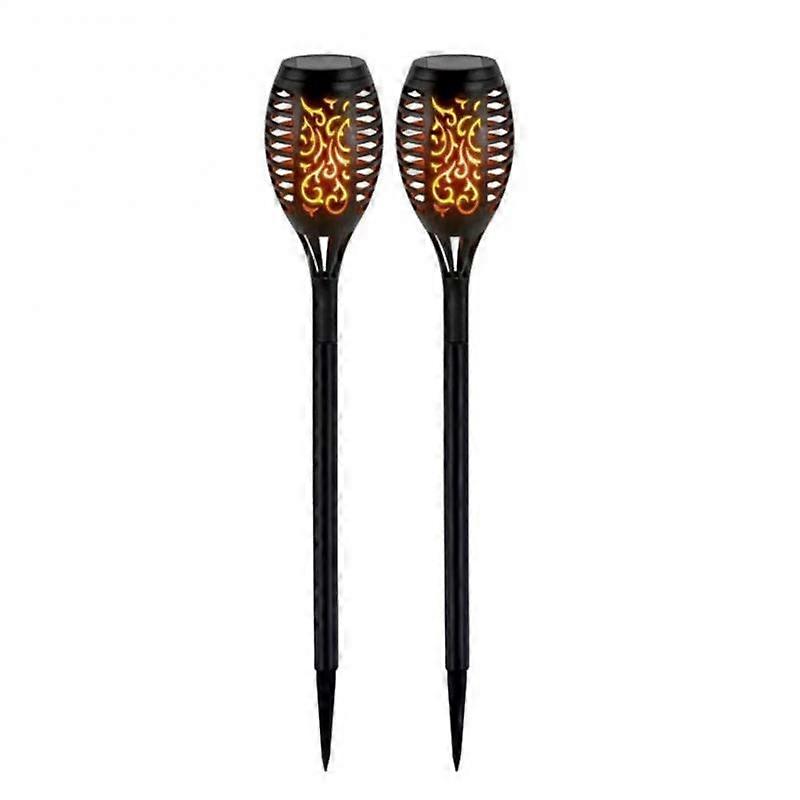 2Pcs Outdoor Light Solar Patio Garden Dancing Flashing Flame Lamp Landscape Waterproof Lawn Lamp Road Lighting 2022