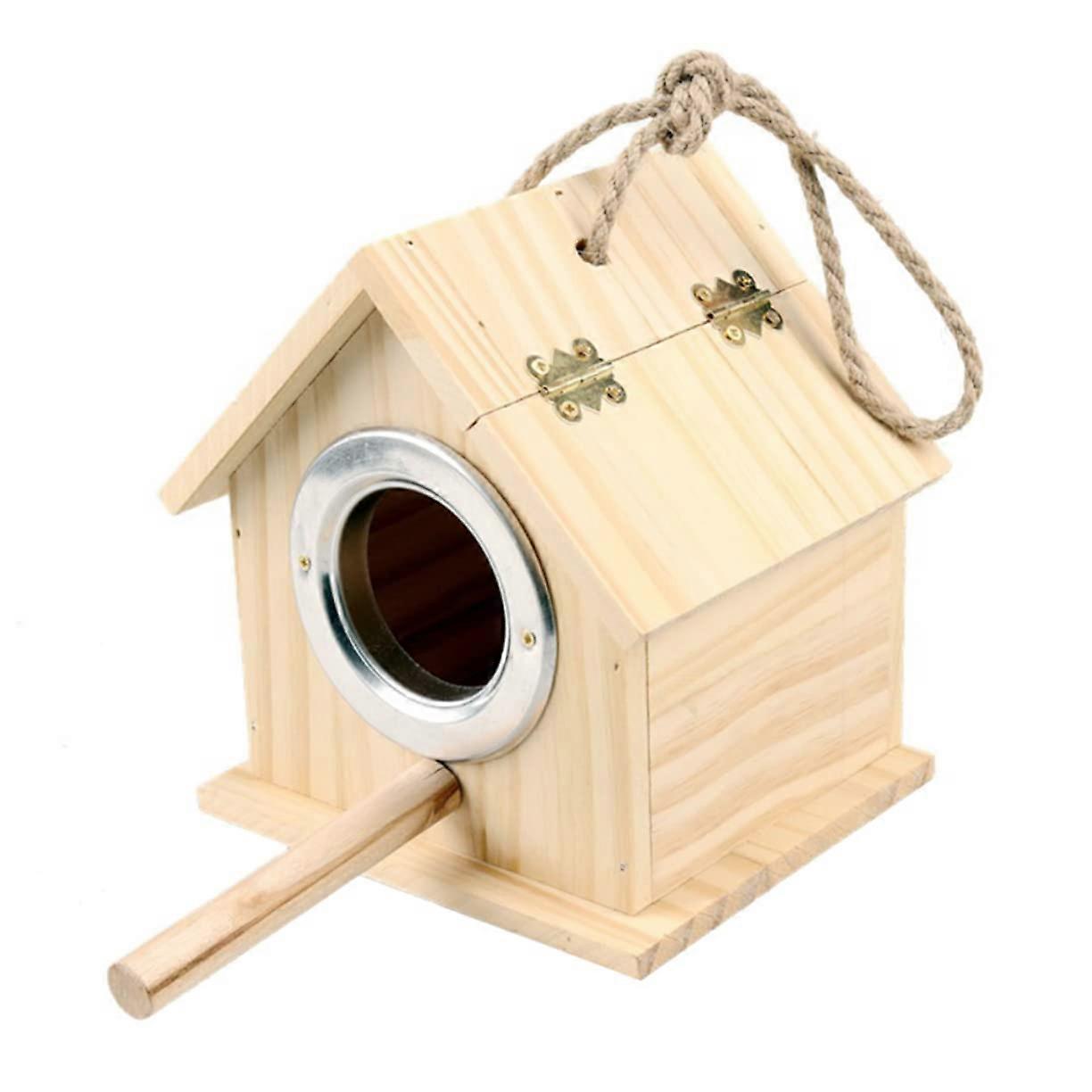 1 piece wooden parrot breeding box, heatinsulated birdhouse for small birds