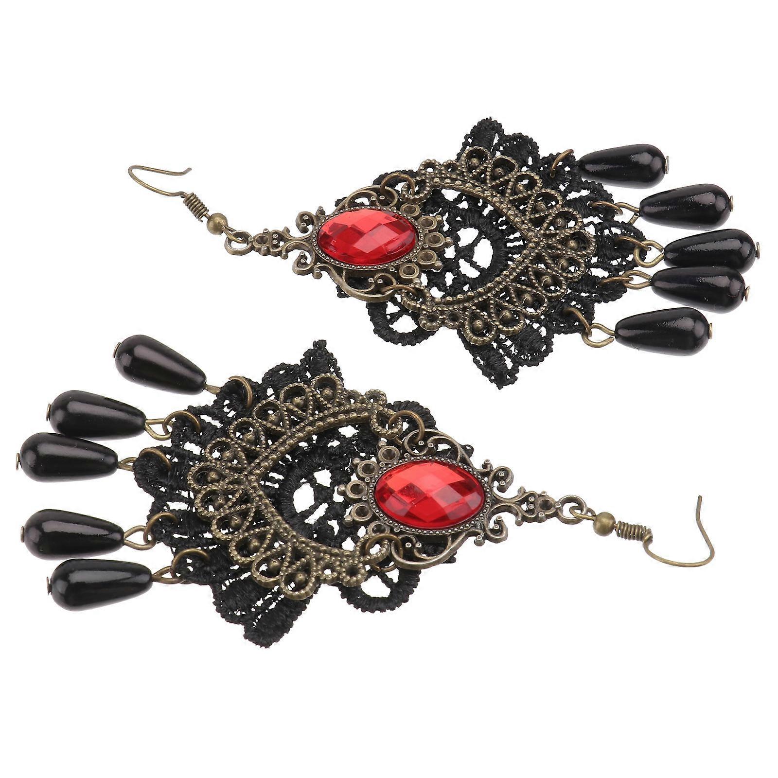 Gothic Ohr Anhänger Zarte Vintage Ohrringe für Decor 1 Paar Rot Legierung