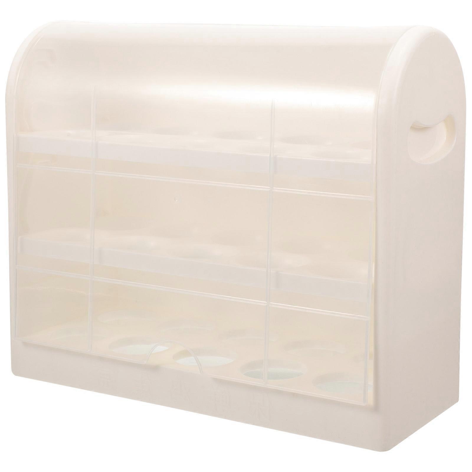 Egg Holder For Refrigerator Plastic Egg Container Flipped Lid Design Household Egg Rack 1Set