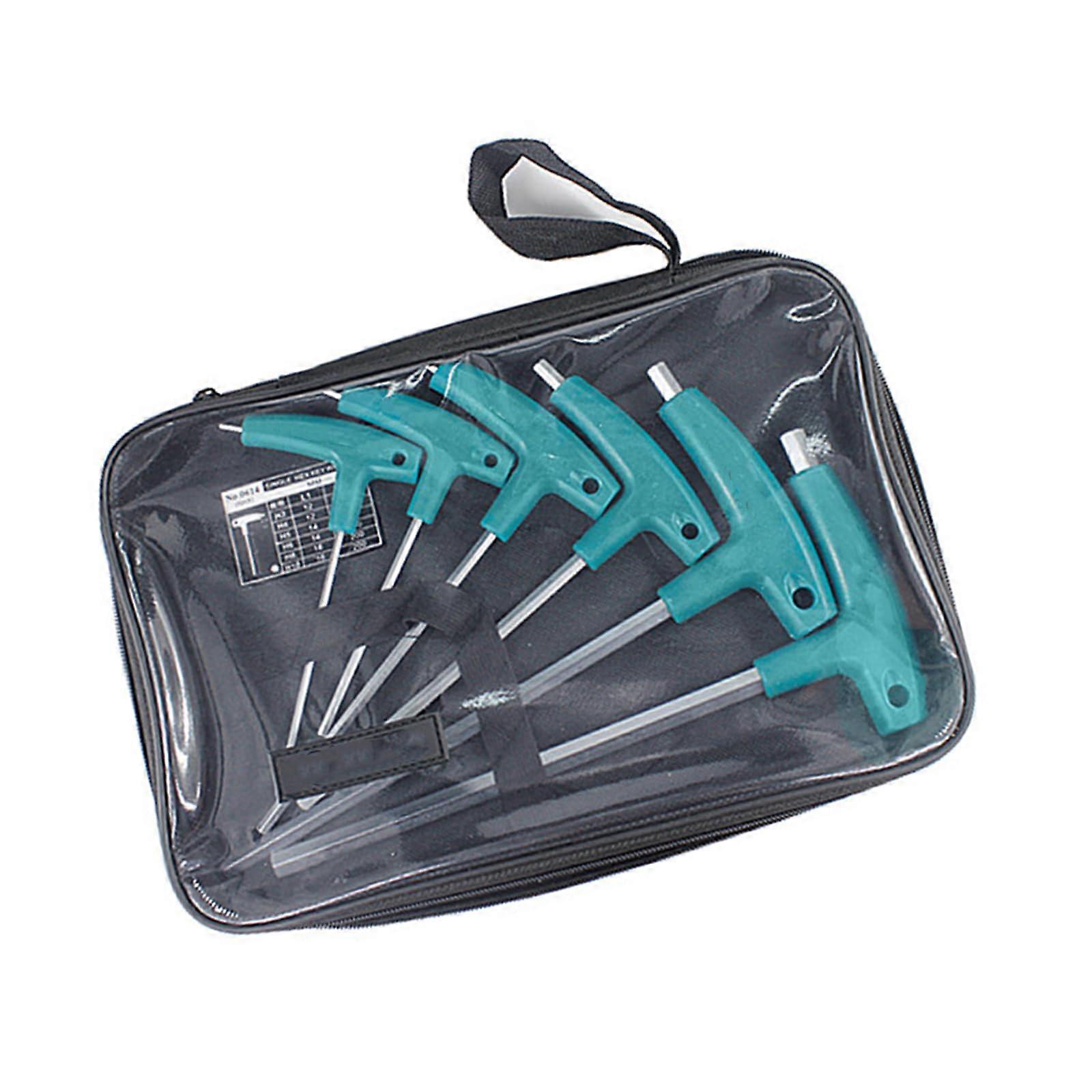 Hex Key Set 6/9-Piece, T-Handle Hex Keys, 1.5-10 mm, Steel, With Storage Case, Home Repair Tools