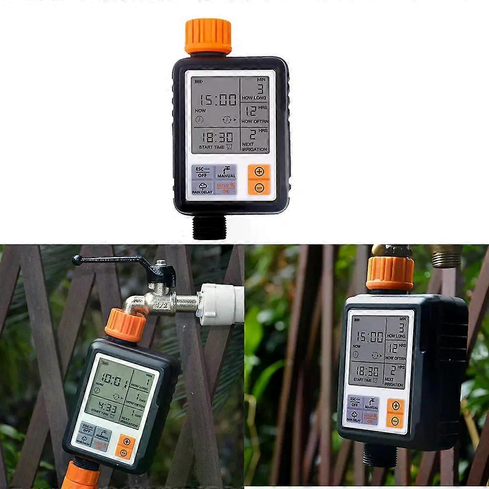 Automatic Programmable Digital Timed Water Flow Switch Large Screen Waterproof for Garden Lawn Irrigation System Irrigation Controller