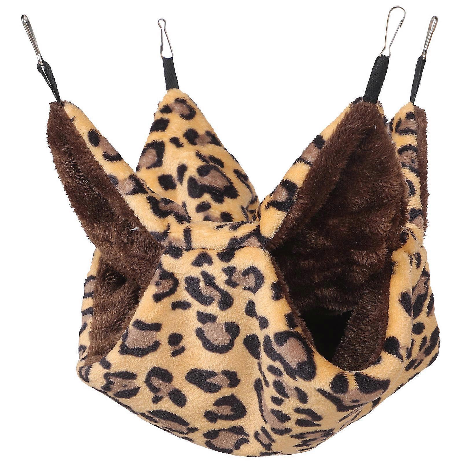 Cozy Warm Hammock Bed For Hamsters Ideal For Daily Activities 34x34cm Double Layer 1Pack