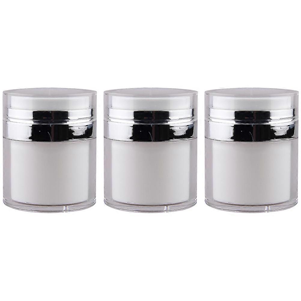 3Set Practical Airless Pump Bottles Empty Lotion Containers For Daily Use With 7.1X5.6Cm Size And Transparent Color
