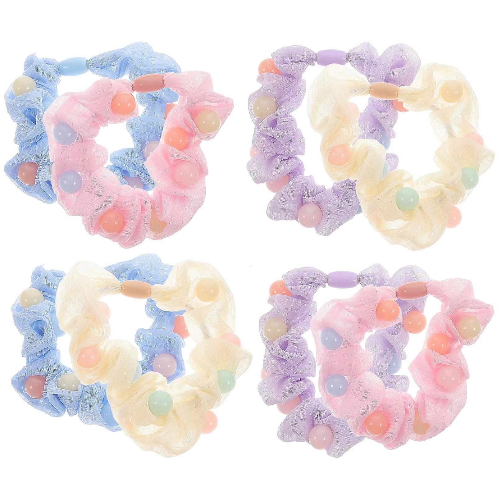 Elastici per capelli in rete alla moda per ragazze Fasce elastiche per capelli di colore assortito perfette per l'arredamento e l'uso quotidiano