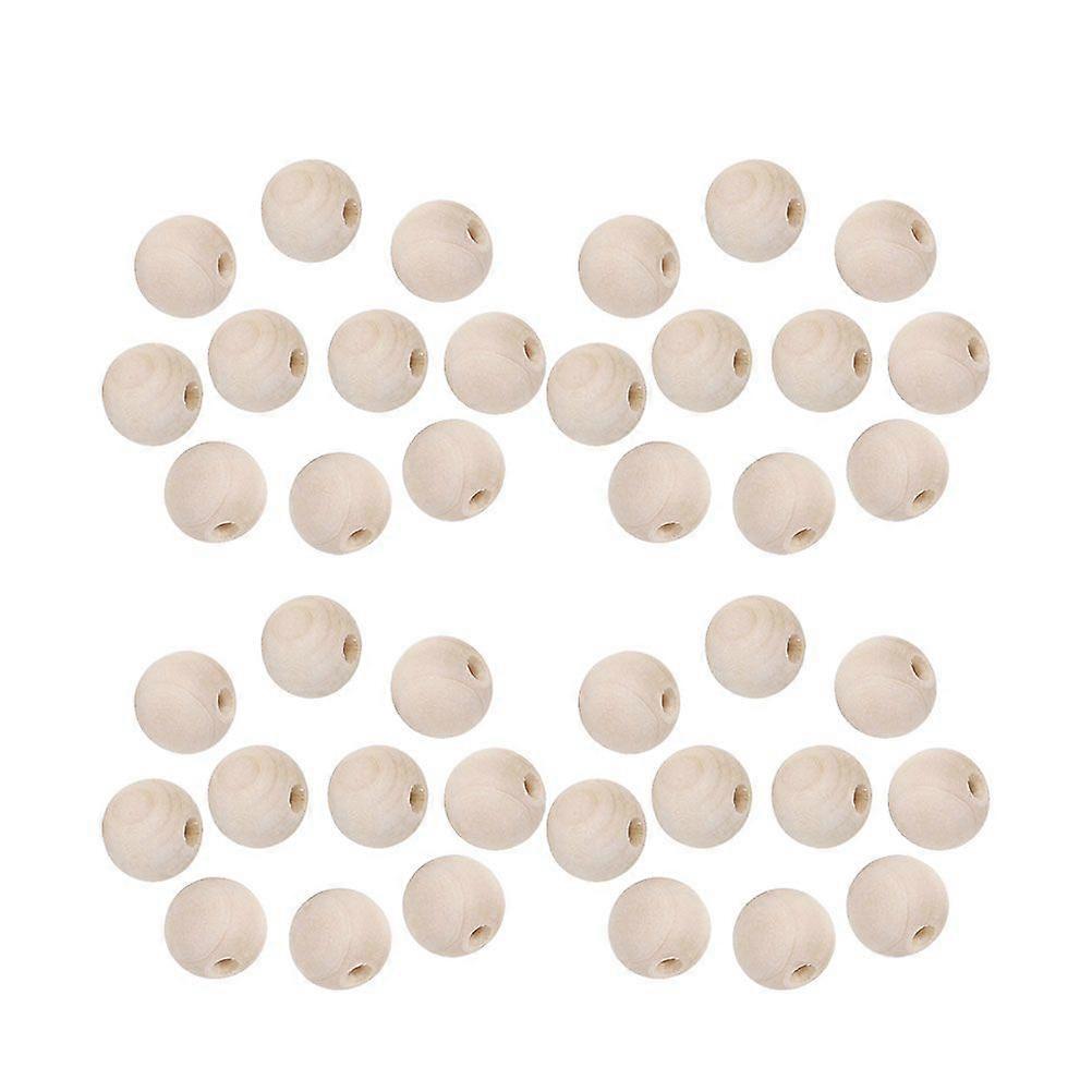 1800pcs Creative Wooden Beads Round Beads DIY Craft Jewelry Accessories for Home Bracelet Pendant Supplies (4mm, Light Yellow)