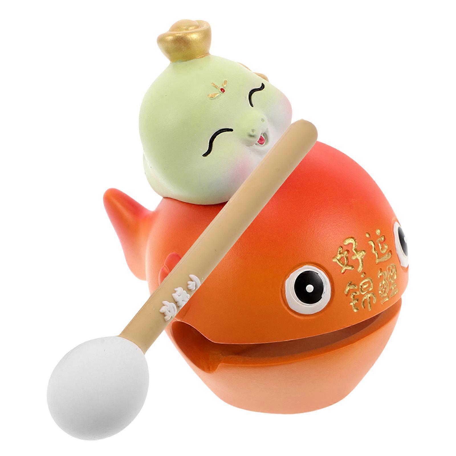 Creative Fish Shape Guiro Toy for Kids ABS Material Multi Color Musical Instrument for Home Use 4.7 Inches