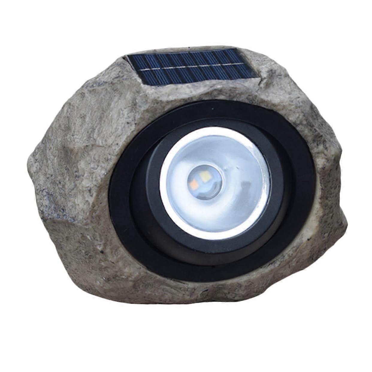 Solar Imitation Stone Garden Lamp with Two Light Modes for Outdoor Decorative