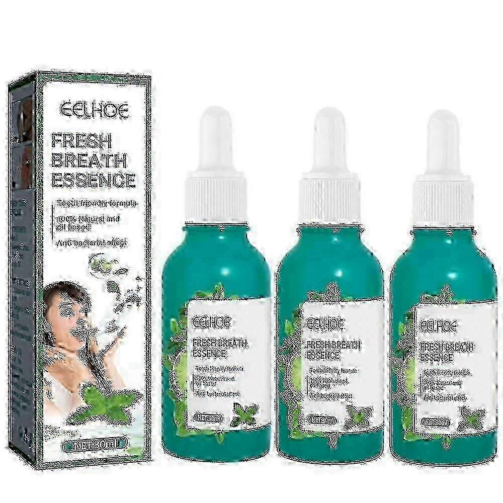 3pcs Mauvaise Haleine Éliminer Sérum Mauvaise Bouche Odeur Enlever Goutte Fraîche Souffle Sérum