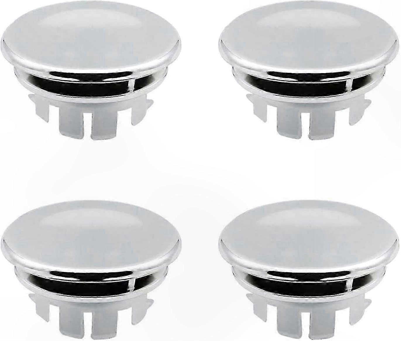 4-Pack Round Sink Overflow Cover Stoppers for Bathroom and Kitchen Use